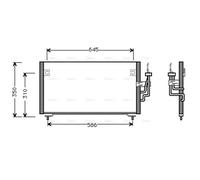 AVA Aircon Condenser MT5106 for MITSUBISHI GALANT (1997) 2.4 GDI etc