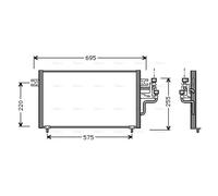 AVA Aircon Condenser MT5119 for MITSUBISHI COLT (1996) 1.3 etc