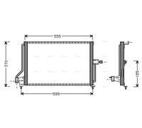 AVA Aircon Condenser OL5209 for LDV CONVOY (1996) 2.5 TDIC etc