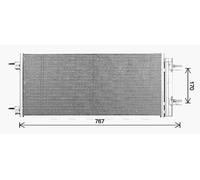 AVA Aircon Condenser OL5724D for VAUXHALL ASTRA (2016) 1.4 ECOTEC etc