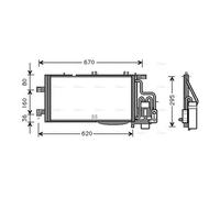 AVA Aircon Condenser OLA5310D for CHEVROLET CORSA (1994) 1.7 etc