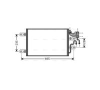 AVA Aircon Condenser OLA5394 for Opel Meriva (2003) 1.6 OPC