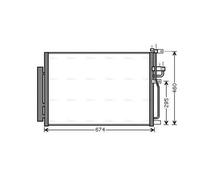 AVA Aircon Condenser OLA5436D for CHEVROLET CAPTIVA (2007) 2.4 etc