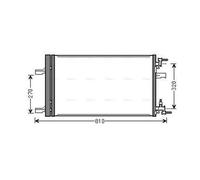 AVA Aircon Condenser OLA5499D for CHEVROLET CRUZE (2009) 1.8 DVVT etc