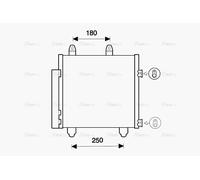 AVA Aircon Condenser PE5398D for Peugeot 108 (2014) 1.0 VTI