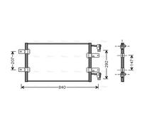 AVA Aircon Condenser RTA5314 for NISSAN PRIMASTAR (2001) 2.5 DCI etc