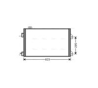 AVA Aircon Condenser RTA5347 for RENAULT CLIO (1998) 1.5 DCI etc