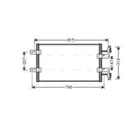 AVA Aircon Condenser RTA5451 for RENAULT TRAFIC II (2001) 2.5 DCI etc