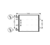 AVA Aircon Condenser RTA5459 for OPEL VIVARO (2001) 1.9 DTI etc