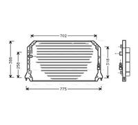 AVA Aircon Condenser TO5254 for TOYOTA CAMRY (1997) CAMRY 2.2 etc