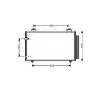 AVA Aircon Condenser TO5411D for Toyota Corolla (2001) Corolla 1.8 VVTI