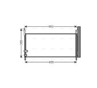 AVA Aircon Condenser TO5576D for TOYOTA AURIS (2007) AURIS 1.8 HYBRID etc