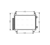 AVA Aircon Condenser TO5665D for Toyota Vitz (2011) 1.0 VVTI