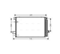 AVA Aircon Condenser TOA5409D for TOYOTA AVENSIS (2003) AVENSIS 2.2 D4D etc