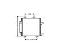 AVA Aircon Condenser TOA5414D for Citroen C1 (2006) 1.0