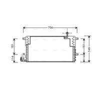 AVA Aircon Condenser VN5161 for VW PASSAT (1988) 2.8 VR6 etc