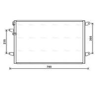 AVA Aircon Condenser VN5379 for VW PHAETON (2002) 3.2 etc