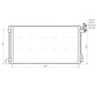 AVA Aircon Condenser VN5440D for VW SHARAN (2010) 1.4 TSI BLUEMOTION etc
