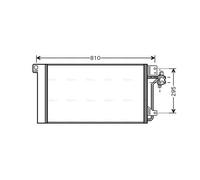 AVA Aircon Condenser VNA5236D for VW CARAVELLE (2003) 2.5 TDI etc