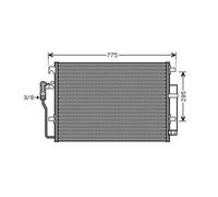 AVA Aircon Condenser VNA5277D for VW CRAFTER 30 (2006) 2.5 TDI etc