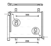 AVA Aircon Condenser VNA5327D for VW UP (2012) 1.0 -/BLUEMOTION etc