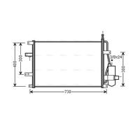 AVA Air Conditioning Condenser VO5107D – Fits Volvo S60 I, S80 I