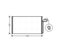 AVA Aircon Condenser VOA5150 for VOLVO C70 II (2006) C70 2.4 D5 etc
