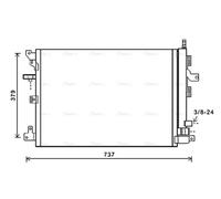 AVA Quality Cooling Air Conditioning Condenser VOA5152D – Fits Volvo XC90 I (2002) 2.4 D3/D5
