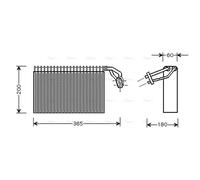 AVA Aircon Evaporator MSV317 for MERCEDES-BENZ SPRINTER SERIES B901/B902 (1995)