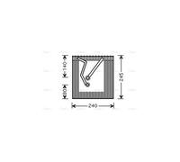 AVA Aircon Evaporator VNV241 for SEAT ALTEA (2004) 1.9 TDI etc