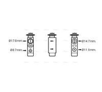 Air conditioning expansion valve R 134a CN1219 AVA QUALITY COOLING for CITROËN