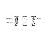 AVA Aircon Expansion valve CN1245 for CITROËN C1 (2006) 1.4 HDI etc