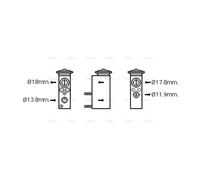 AVA Aircon Expansion Valve MS1599 for MERCEDES-BENZ C-SERIES W204 (2007) C180 1.