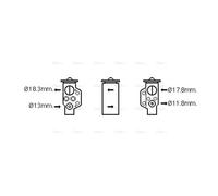 AVA Aircon Expansion Valve VN1333 for VW UP (2012) 1.0 -/BLUEMOTION etc