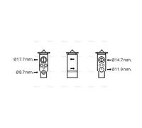 AVA Aircon Expansion Valve VN1366 for OPEL COMBO (2001) 1.7 DI etc