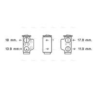 AVA Aircon Expansion valve VN1367 for VW CARAVELLE (2003) 2.5 TDI etc