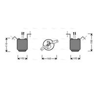 AVA Aircon Receiver dryer BWD225 for BMW 3 SERIES E36 (1991) 318I 1.8 etc