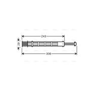 Air conditioning dryer R 134a CND249 AVA QUALITY COOLING for FIAT PEUGEOT