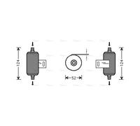 AVA Aircon Receiver dryer DFD028 for DAF XF SERIES (2002) XF 95.380 etc