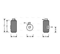 Air conditioning dryer OLD292 AVA QUALITY COOLING for OPEL ASTRA F Hatchback