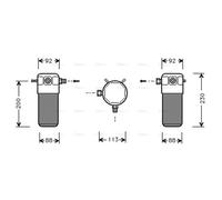 AVA Aircon Receiver dryer VOD099 for VOLVO 700 SERIES(1982) 740 2.0 etc