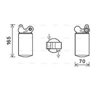 AVA Aircon Receiver Dryer Filter VOD185 for VOLVO XC60 I (2009) XC60 2.4 D5 etc