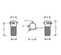 AVA QUALITY COOLING OLD118 Dryer, air conditioning for OPEL,VAUXHALL