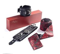 Ava & Allure Sleep Eye Mask, Blindfold & Fluffy Handcuffs for Adults, Soft Satin Material, Night Sleeping Blind Folder Set
