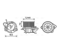 AVA Blower Fan CN8295 for CITROËN XSARA (1997) 2.0 etc