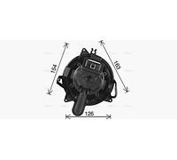AVA Blower Fan RT8676 for RENAULT CLIO GRANDTOUR (2013) 1.2 etc