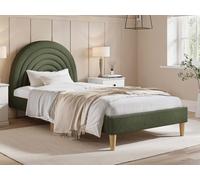 Ava Boucle Single Bed Flair Green Single