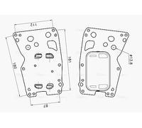 AVA BW3625 Engine Oil Cooler Without Oil Filter Housing Replacement OE Quality