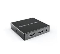 AVA By PT-H102-C1 4K 1 in 2 Out HDMI Splitter Powered HDMI 2.0 HDCP 2.2 3.5mm Audio for Dual Monitors TV PS4 Player TV Projector with Power Adapter