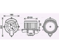 AVA Cabin Fan Blower Motor CN8310 for CITROËN BERLINGO (2008) 1.6 HDI etc